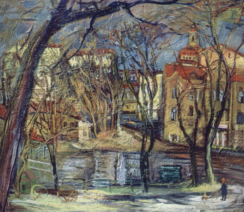 SERGEI SUGLOBOV. The yard at Bessarabka. 1976